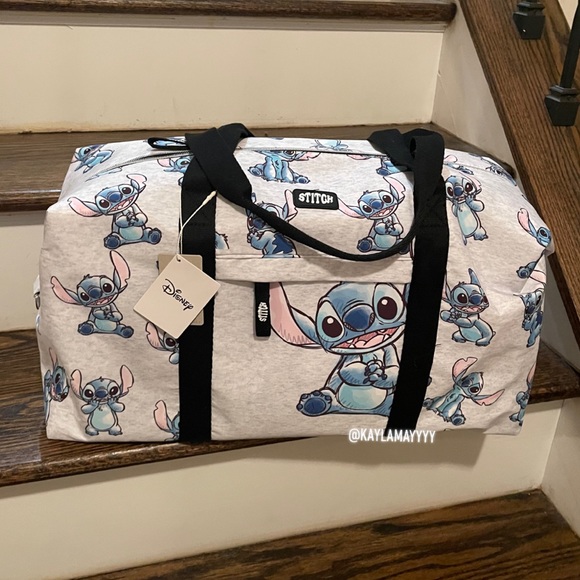 Disney Bags Disney Stitch Blue And Grey Weekender Bag Travel Bag Duffel Bag Nwt Poshmark